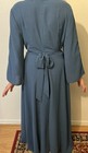 Blue Kaftan Dress for Women M with Decorative Neckline and Belt — photo 2