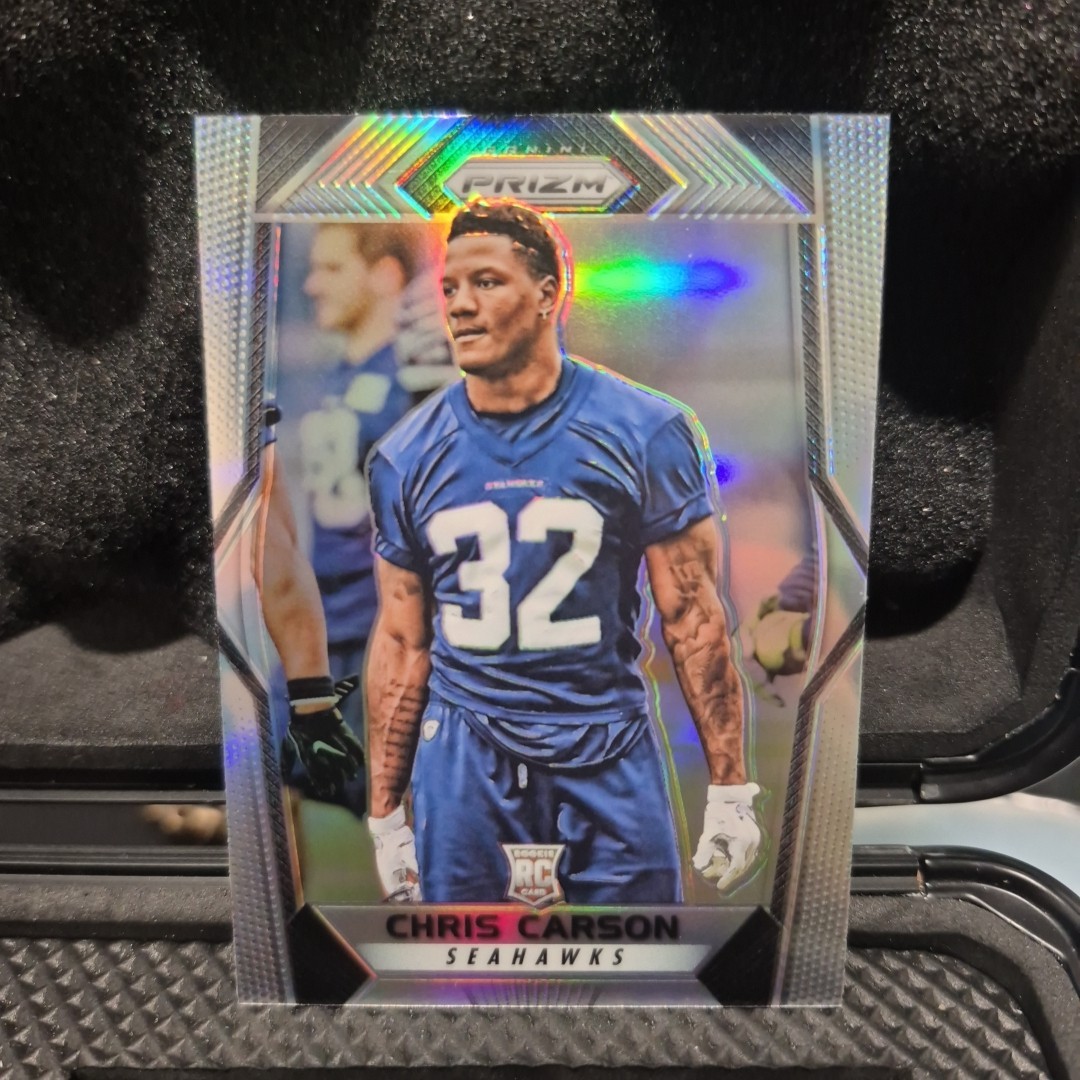2017 Prizm Chris Carson Rookie Silver Seattle Seahawks