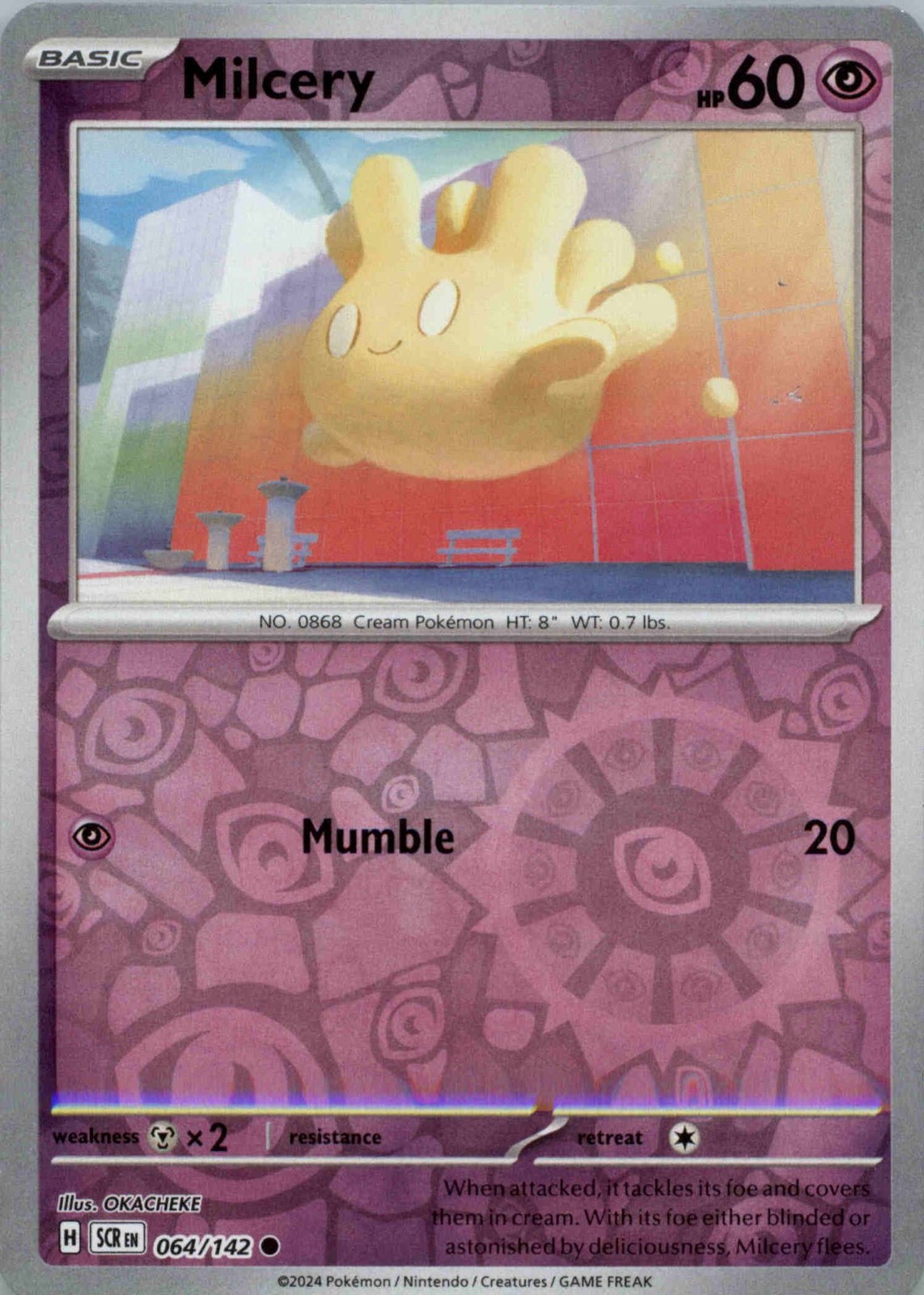 Milcery 064/142 Reverse Holo Common SV07: Stellar Crown NM