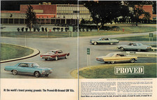1964 GENERAL MOTORS GM Car Auto Proving Ground 2 Page Vintage Magazine Print Ad