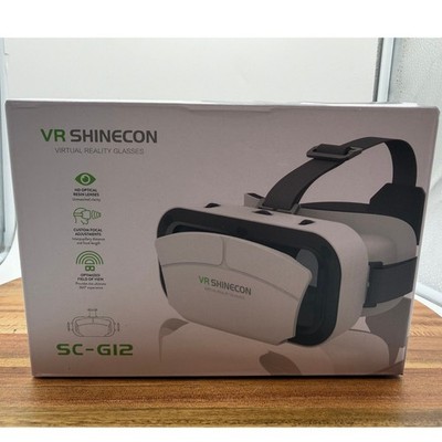 VR Shinecon SC-G12 Virtual Reality Glasses White Mobile VR Headset 4.7-7.0 inch