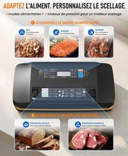 Machine Sous Vide 95 kPa Double Scellage 18-en-1 Sacs Inclus Mode Sec Humide
