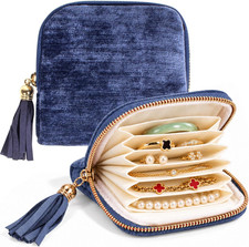 Small Travel Jewelry Case Velvet Jewelry Organizer Bag Bracelet Rings Earring