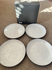 Canvas Home Light Grey Tinware Dinner Plate X4 - Diameter 28cm