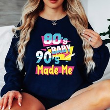 Felpa donna anni 80 Baby Made Me epoca anni 80 nostalgia maglione grafico