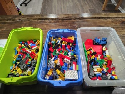 3 Totes Of Random Legos. Not Sure Exact Weight But 1000s Of Legos