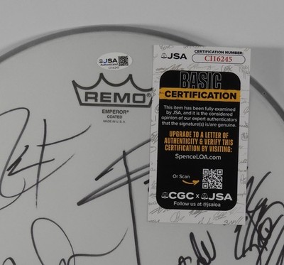 Pantera Signed Autograph Drum Head JSA COA 12