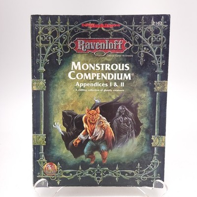 Monstrous Compendium Ravenloft Appendices I & II 1 2 TSR Dungeons & Dragons D&D