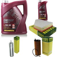 MANN-FILTER Inspektionspaket 6L Mannol Energy Combi Ll 5W-30 FüR Bmw 3Er