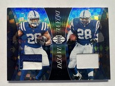 2024 Panini Illusions Jonathan Taylor Marshall Faulk /99 Patch Deja Vu #DV-COL