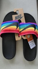 Nike Benassi Multicolor Be True CD2717-001 Mens LGBTQ Slides Size 14