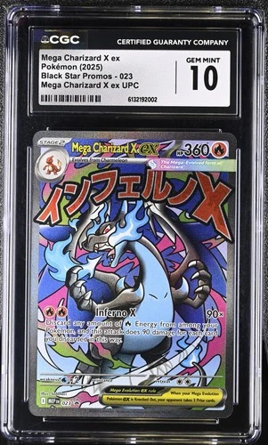 CGC 10 MEGA CHARIZARD X EX 023 UPC BLACK STAR PROMOS POKEMON GEM MINT