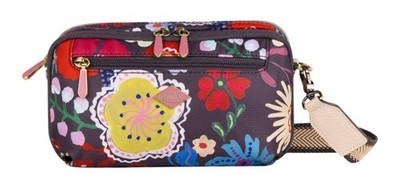 Oilily Sutton Shoulder Bag Umhängetasche Tasche Forged Iron dunkelgrau bunt Neu