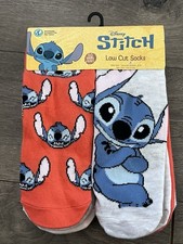 10 Pairs Disney Stitch Low Cut Socks Size 4-10 New
