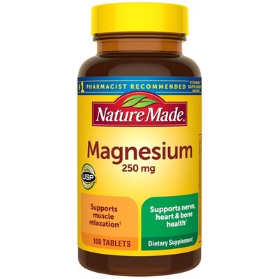 Nature Made Magnesium Oxide 250 mg, 100 100 Count (Pack of 1), No Color