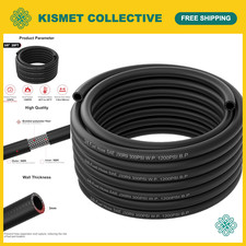 38 Fuel Hose Line Sae 30r9 Push Lock Nbr Rubber Black 20ft - Durable Fle