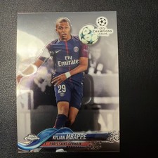 2017-18 Topps Chrome UEFA Champions League - Kylian Mbappe #41 (RC) Rookie Card. rookie card picture