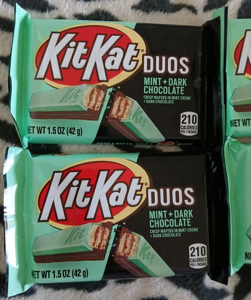4 Kit Kat Duos Mint & Dark Chocolate King Size Candy Bars 1.5 Oz Each KitKat   - Image 3 of 4