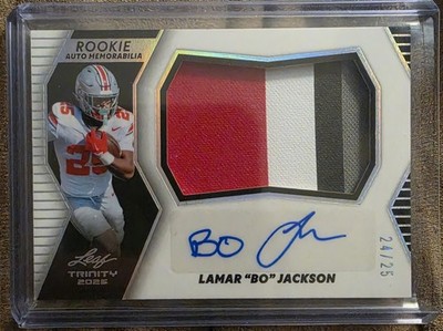 2026 Leaf Trinity Football Lamar “Bo” Jackson 24/25 Auto Memorabilia OSU