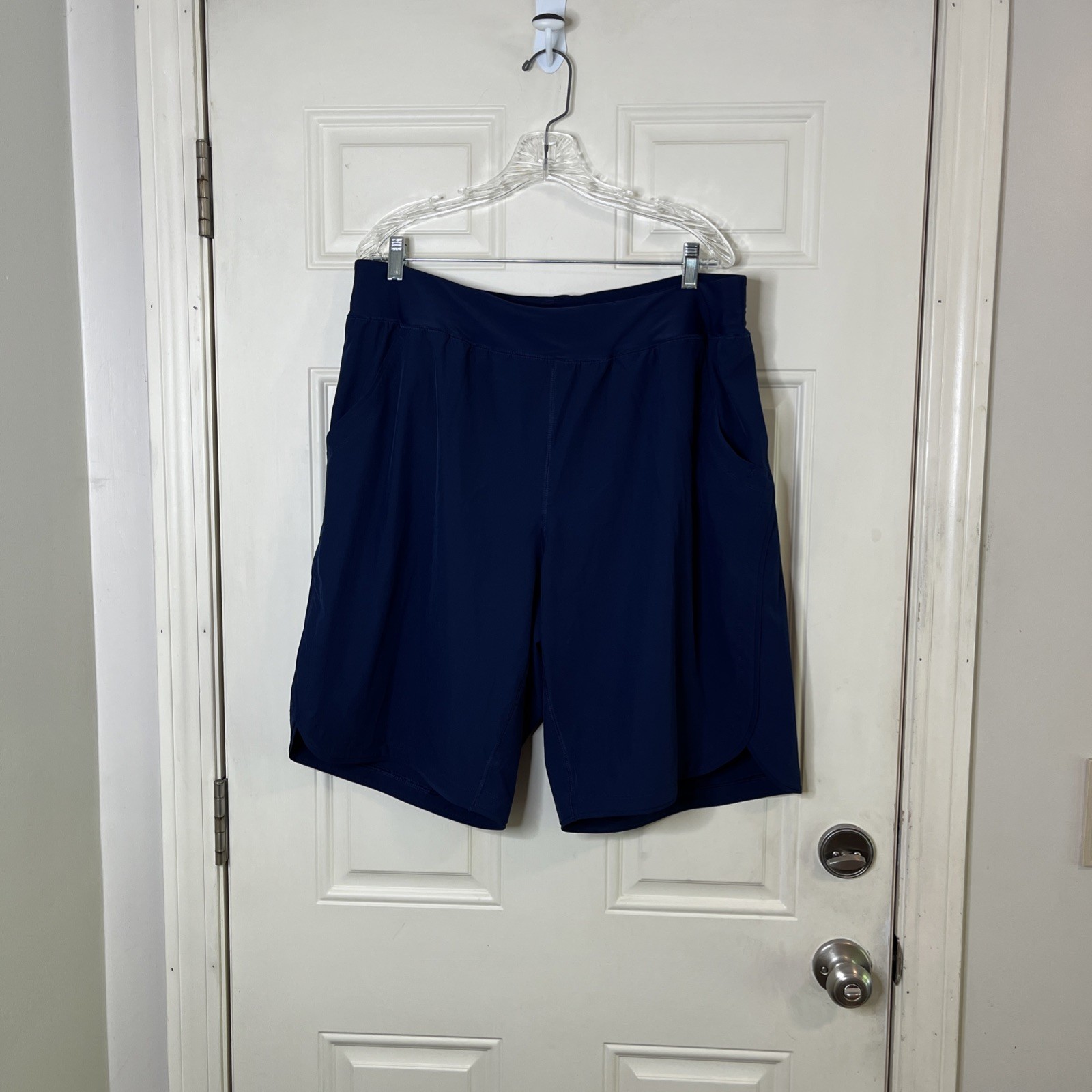 Lands' End Women's Size 18 Quick Dry Pull On Swim Shorts Blue Athleisure Modest