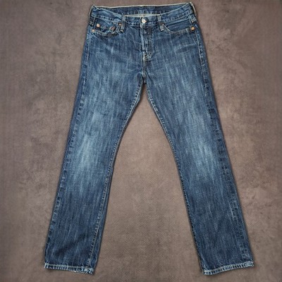 Levis 501 Jeans Mens 30x32 Blue Denim Capital E USA Made Button Fly Distressed