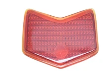 K-D Triflex 277 Red Glass Taillight Lens NOS