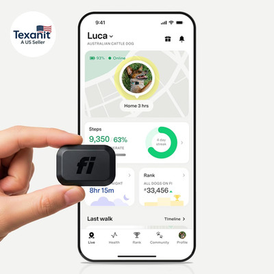 Mini GPS Tracker for Dogs   6-Month Membership Included   Smart Pet Tracking Col