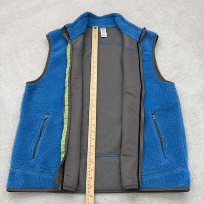 Patagonia Classic Retro-X Vest Men's XL Blue Full Zip Deep Pile