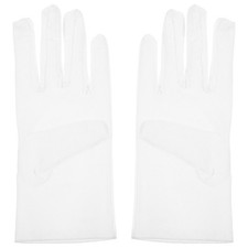 Stretchy Kids Gloves White for Halloween Costume Dance Props Size L