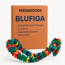 Hawajska girlanda kwiatowa 3 m kolorowa dekoracja imprezowa letnia plaża Tiki DE.