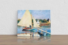 Claude Monet "Boaters at Argenteuil" Canvas Print Wall Art Home Decor