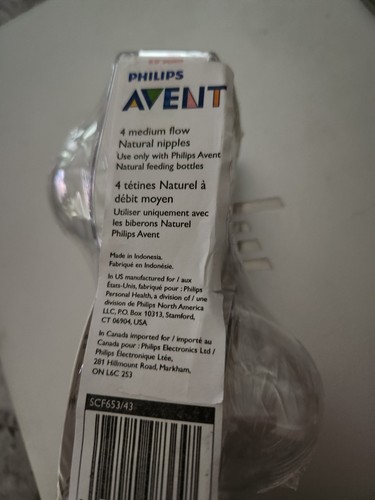 Philips Avent Natural Nipple Natural Flow 3m+, 4 Nipples - NEW, Sealed 4 Pack - Picture 2 of 4