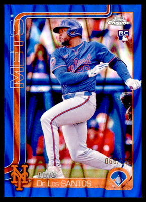 2025 Topps Chrome - Luis De Los Santos #74 Blue Ray Wave Refractor (RC) /150