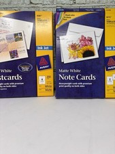 Avery Lot Of 2-Matte White PostCards 8387  Note cards 8315 Inkjet Printers READ