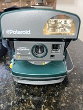 Vintage Polaroid One Step Express 600 Instant Film Camera Hunter Green with bag