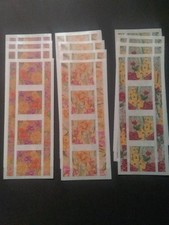 Creative Memories  Lot of Twelve Studio Stickers  2" x 5"  Flower Squares 2