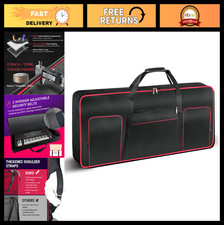 Portable 61-Key Keyboard Gig Bag Case - Waterproof 600D Oxford, Padded, Durable