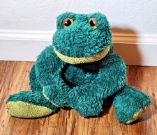 Vintage 16" Russ Fleegle Large Frog Green Plush Beanie Stuffed Animal Toy