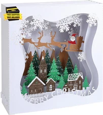 Merry Christmas Pop up Card 3D Holiday Greeting Card with Envelope ⭐️⭐️⭐️⭐️⭐️