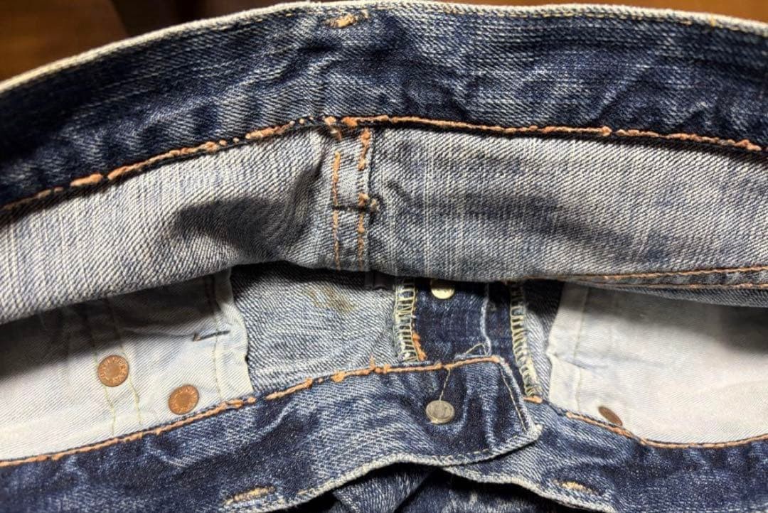 FULLCOUNT Full Count Damage Processed Jeans Denim… - image 11