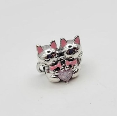 925 Sterling Silber Kuschel Kätzchen Charm Perle für Armband oder Halskette