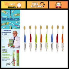 Soft Flossing Manual Toothbrushes for Adults - Pack of 8, Assorted Colors