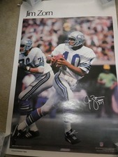 RARE Vintage 1980s Sports Illustrated Jim Zorn Wall Poster 35 x 23 4267