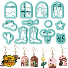 ORIGACH Cowboy Polymer Clay Cutters 13 Pcs Earring Jewelry