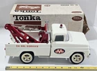 S-55 VINTAGE 1960'S PRESSED STEEL TONKA AAA WRECKER TOW TRUCK WITH BOX