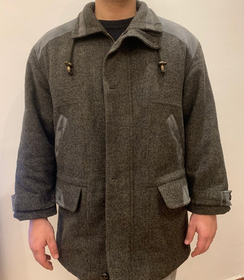 Vintage Julius Lang Loden Wool Alpaca classic green over coat jacket 50R 2XL
