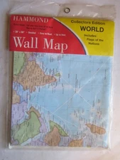 Hammond World Wall Map Collector’s Edition Includes Flags Of The Nations