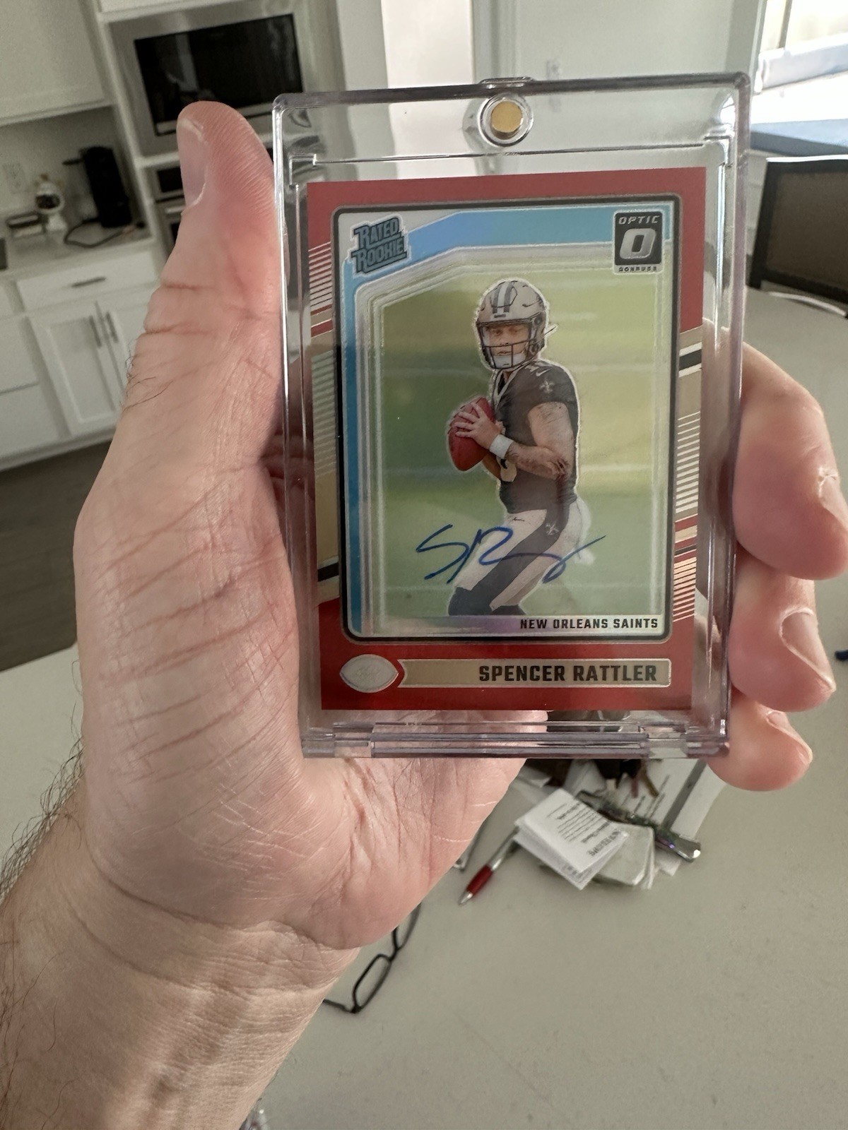 2024 Donruss Optic-Rated Rookie AUTO Spencer Rattler #289 Red Prizm 10/75 SSP