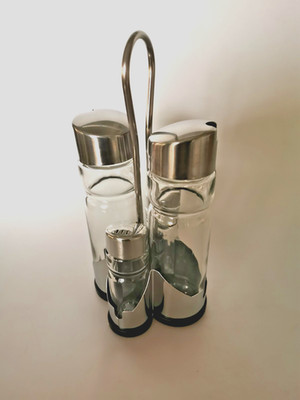 Menage Set Salzstreuer Pfefferstreuer Salz Pfeffer Streuer Essig Öl Flasche Senf