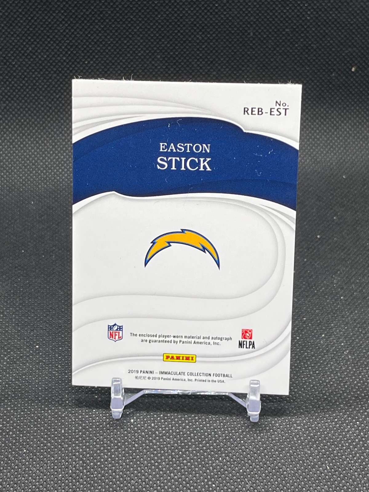 2019 Panini Immaculate Easton Stick Eye Black Rookie Patch Auto RPA #/99 RC view 2